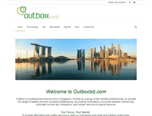 Tablet Screenshot of outboxbiz.com